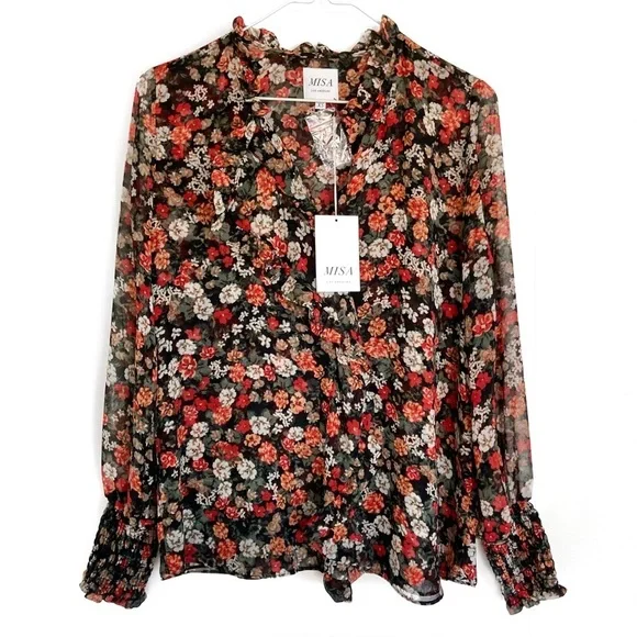MISA Jacinda Floral Safari Top - Picture 5 of 10